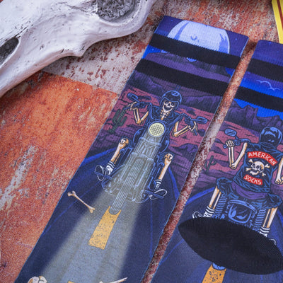 biker socks with skull and alternative designs motorbike harley davidson socks