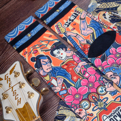 japanese design socks with traditional style of japan