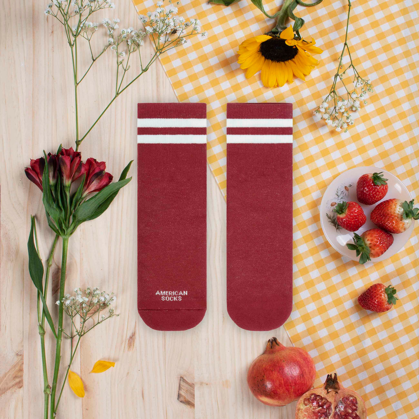 Crimson - Ankle High - AmericanSocks