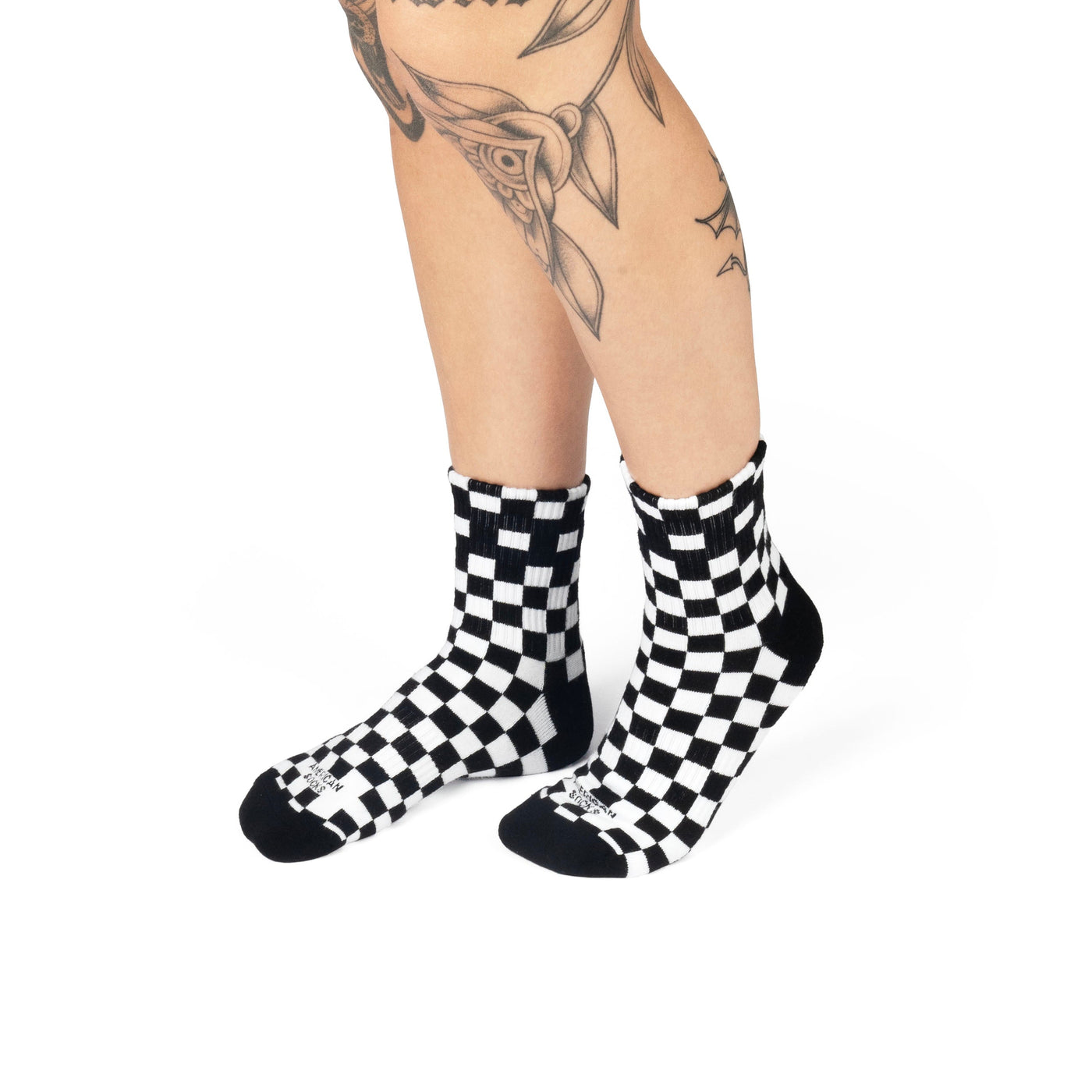 Checkerboard B/W - Ankle High - AmericanSocks
