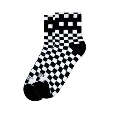 Checkerboard B/W - Ankle High - AmericanSocks