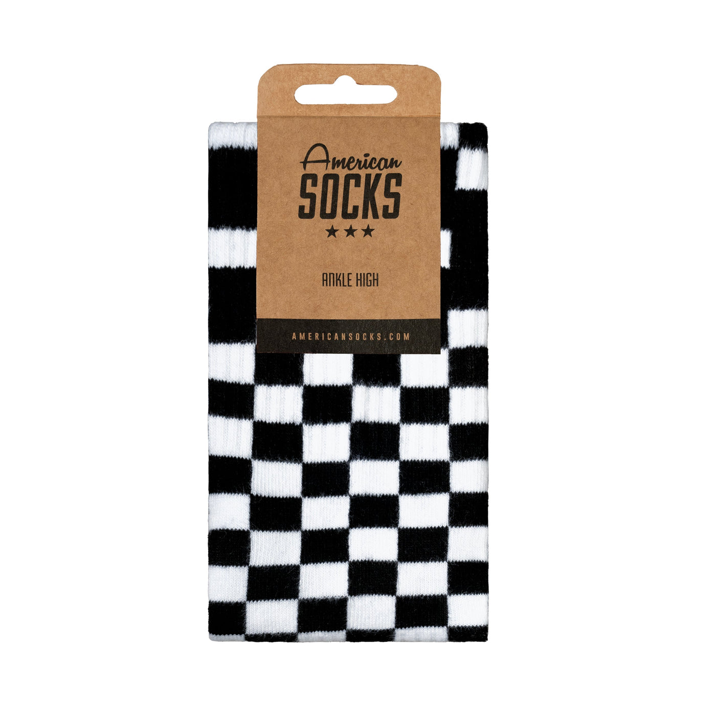Checkerboard B/W - Ankle High - AmericanSocks
