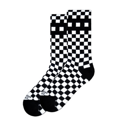 Checkerboard B/W - Mid High - AmericanSocks