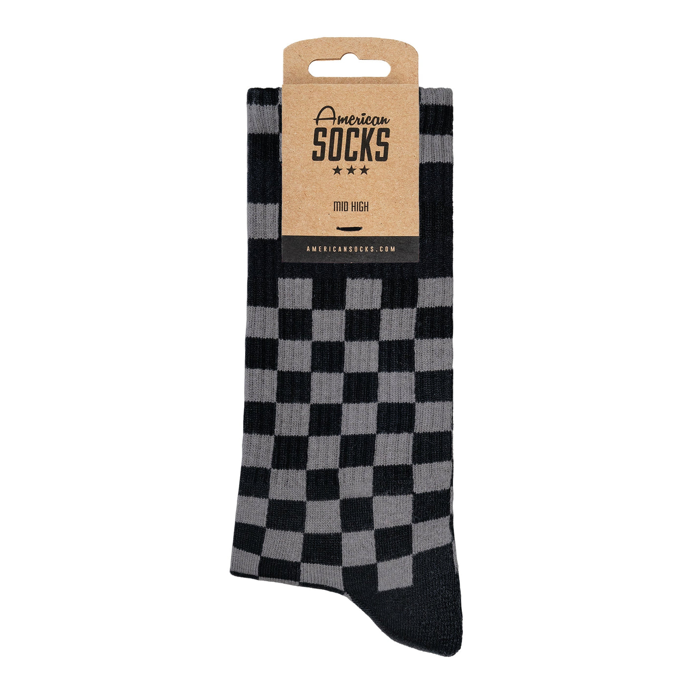 Checkerboard B/G - Mid High - AmericanSocks