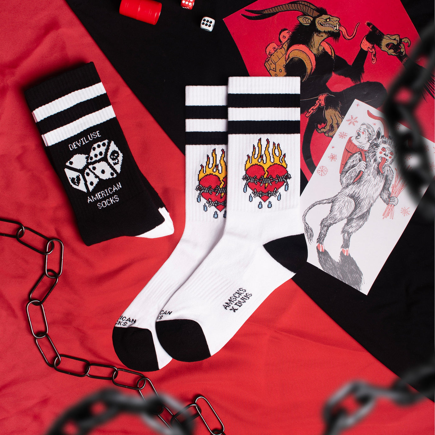 United Hearts - Mid High - AmericanSocks