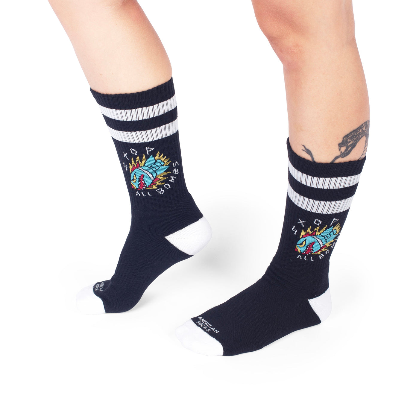 Stop All Bombs - Mid High - AmericanSocks