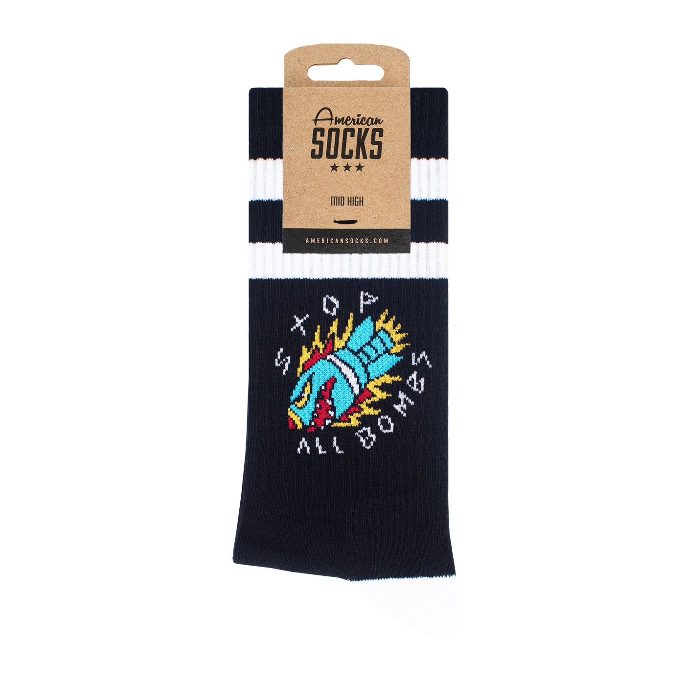Stop All Bombs - Mid High - AmericanSocks