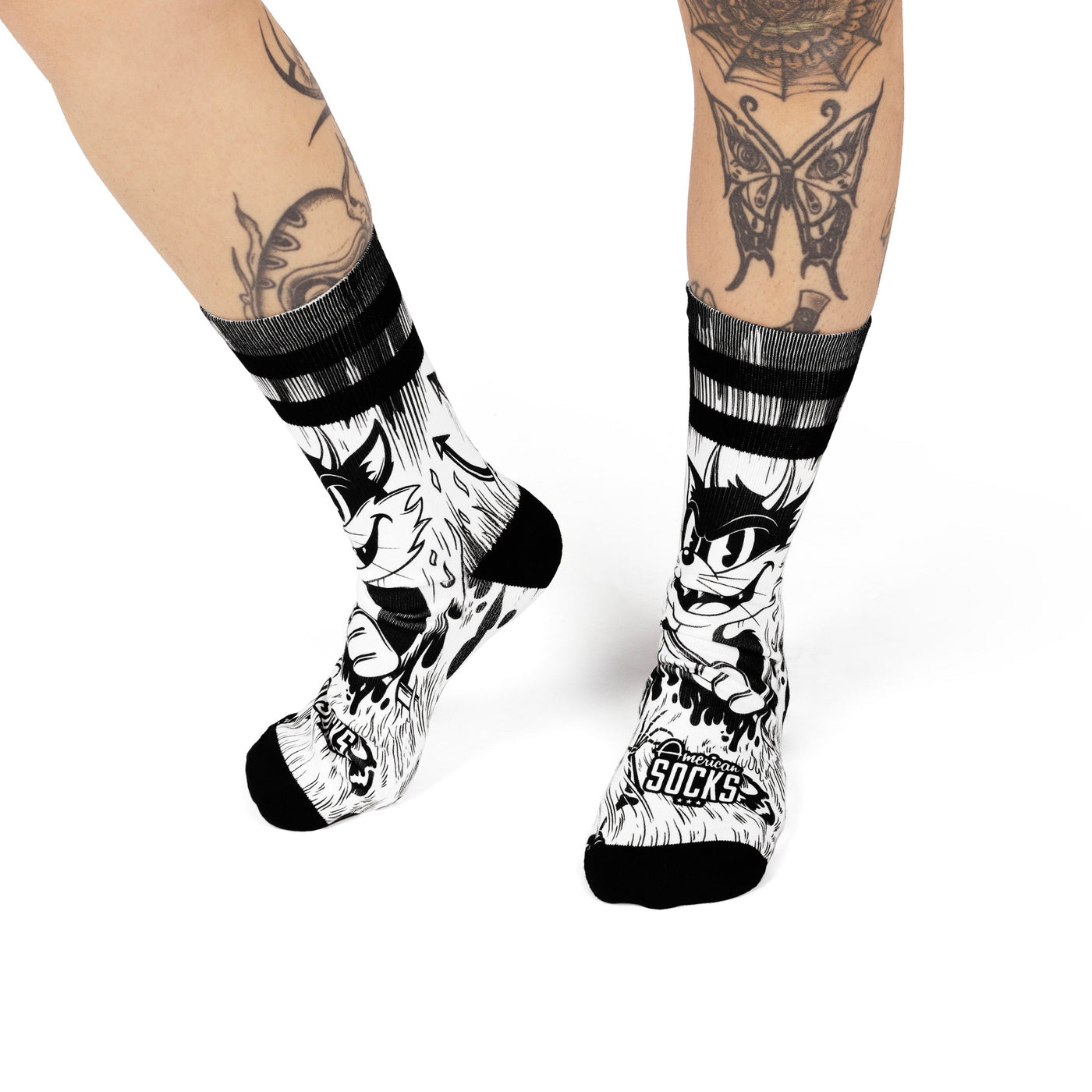 Evil Cat - Mid High - AmericanSocks