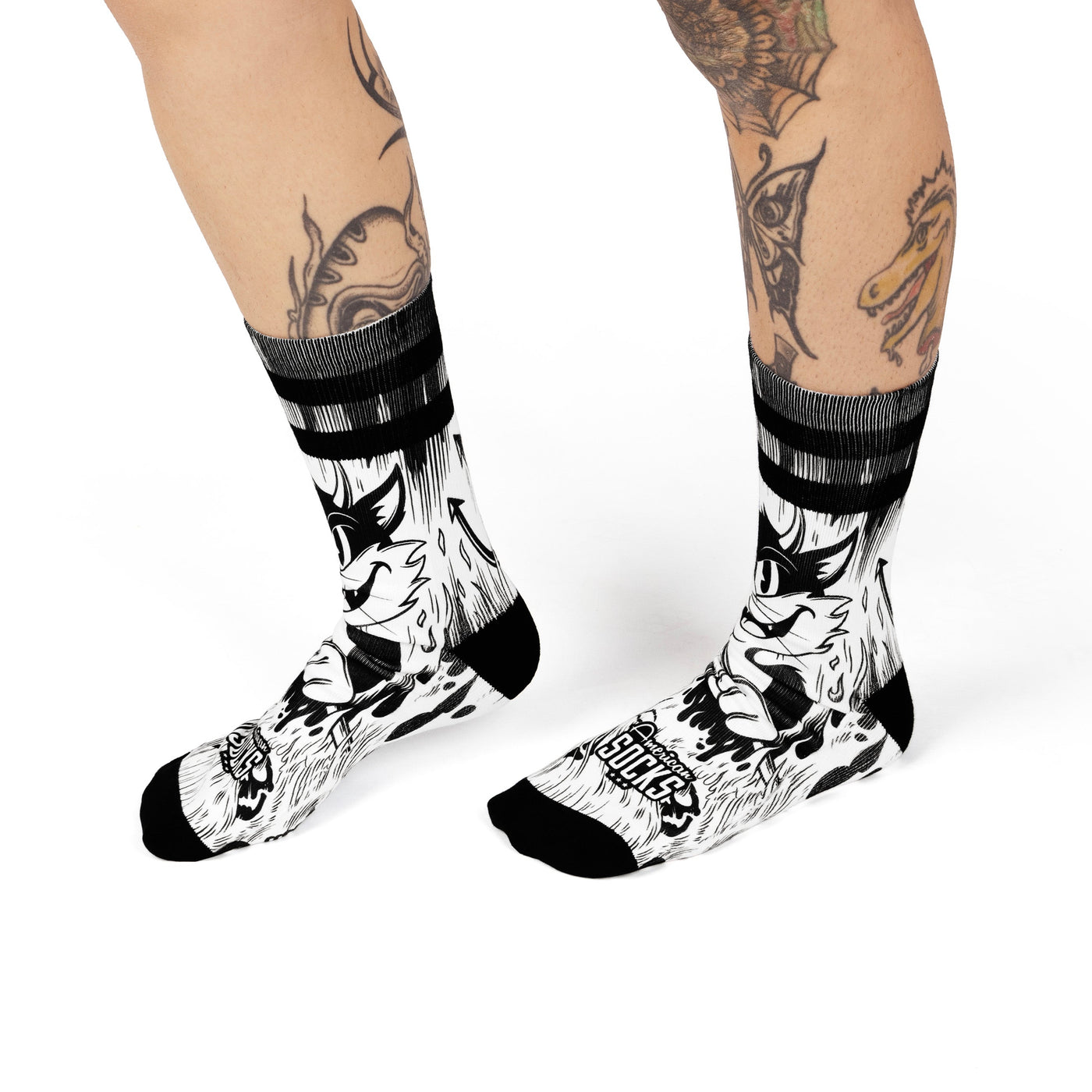 Evil Cat - Mid High - AmericanSocks