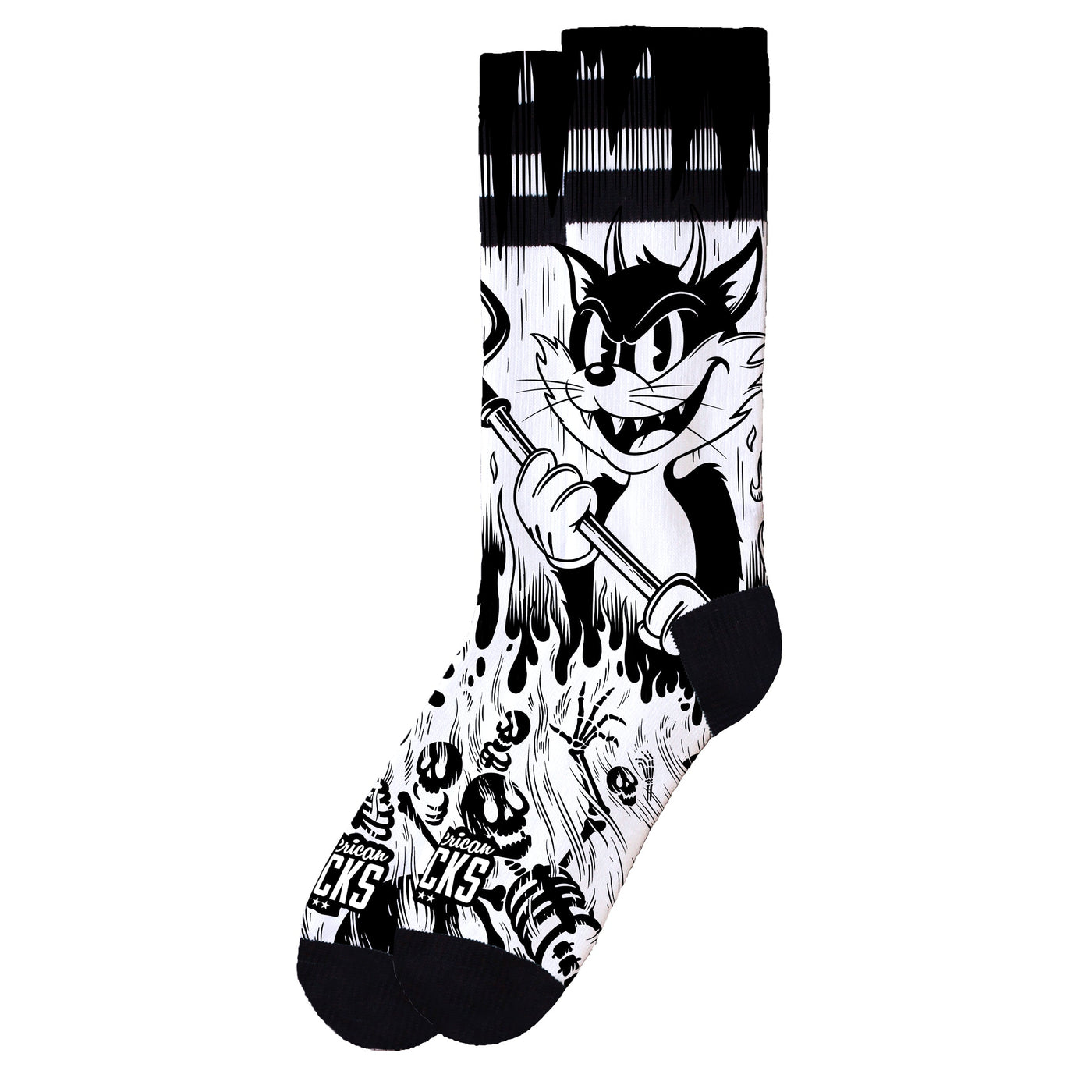 Evil Cat - Mid High - AmericanSocks