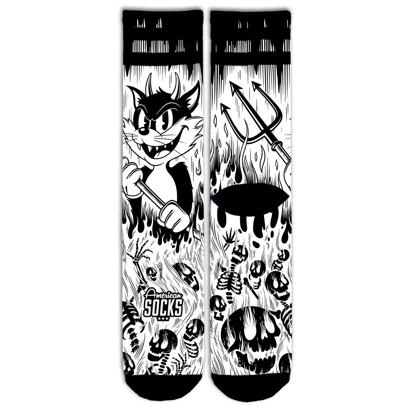 Evil Cat - Mid High - AmericanSocks