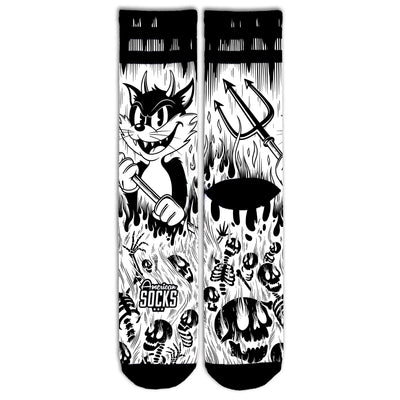 Evil Cat - Mid High - AmericanSocks