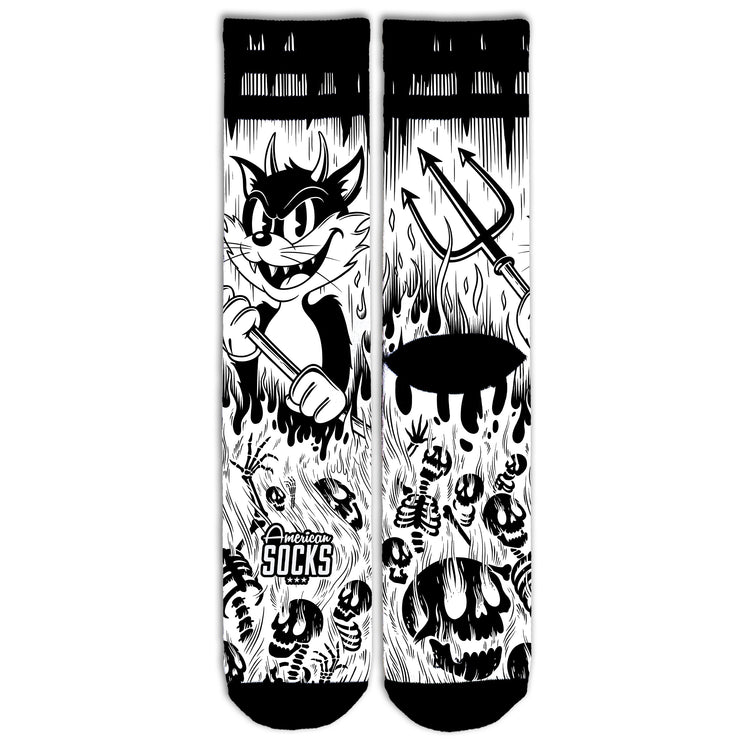 Evil Cat - Mid High - AmericanSocks