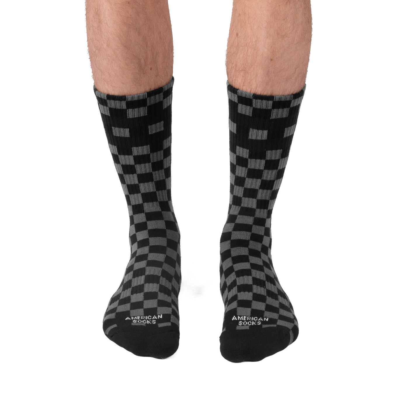 Checkerboard B/G - Mid High - AmericanSocks