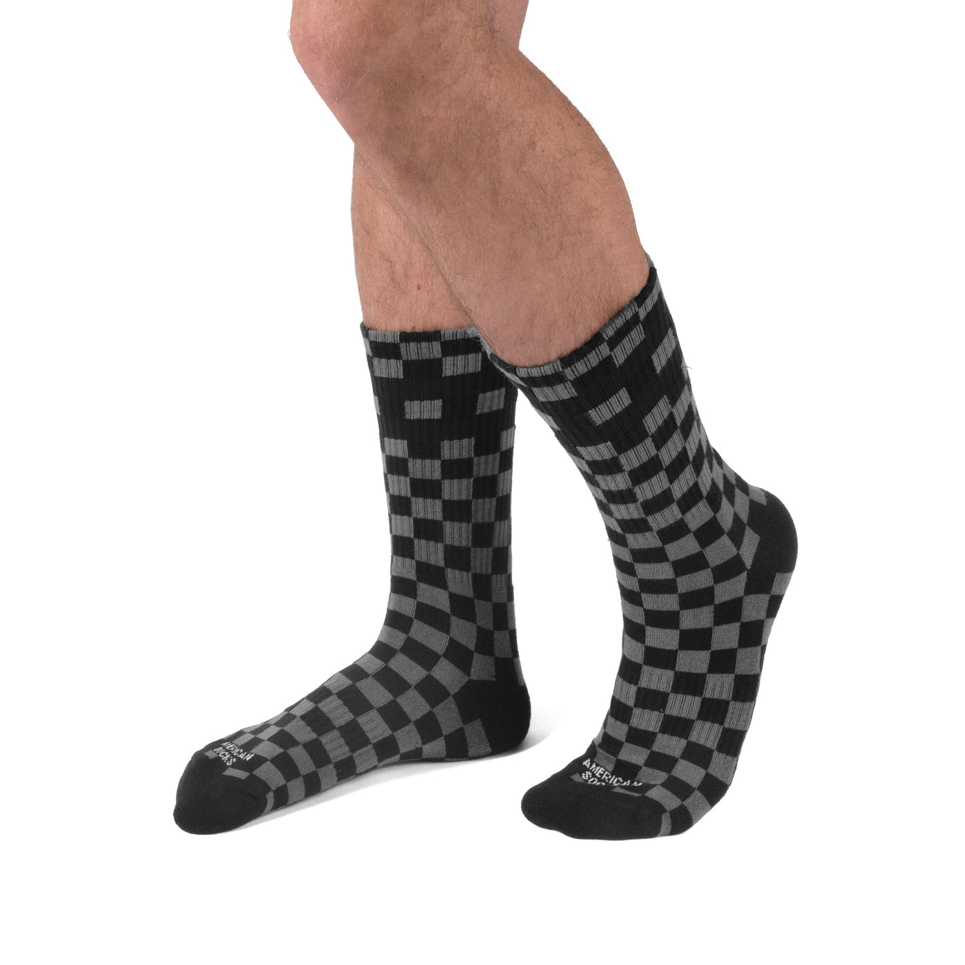 Checkerboard B/G - Mid High - AmericanSocks