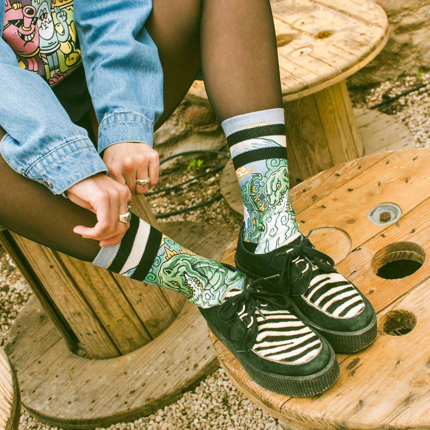 Kaiju King - Mid High - AmericanSocks
