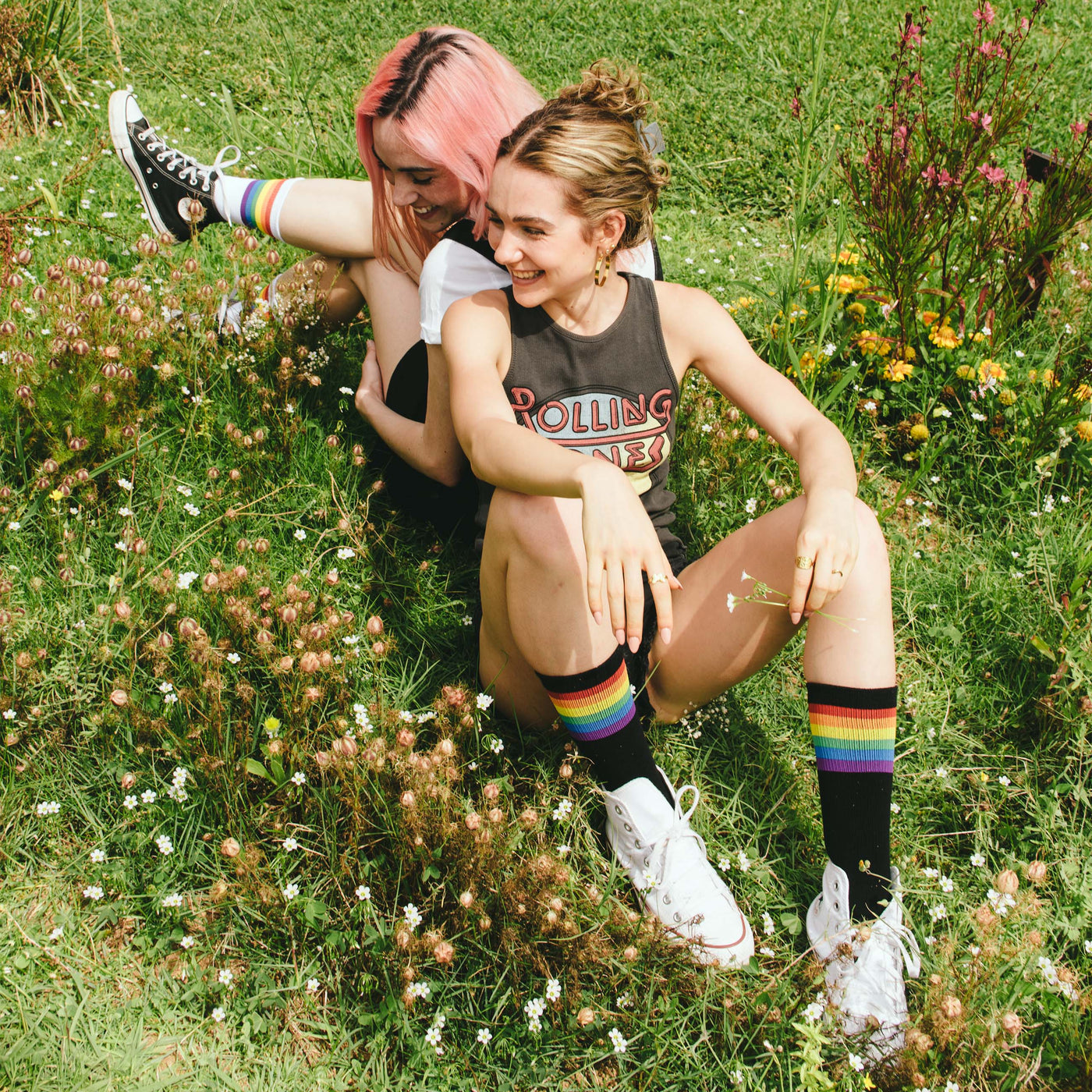 Rainbow Pride (Black) - Mid High - AmericanSocks