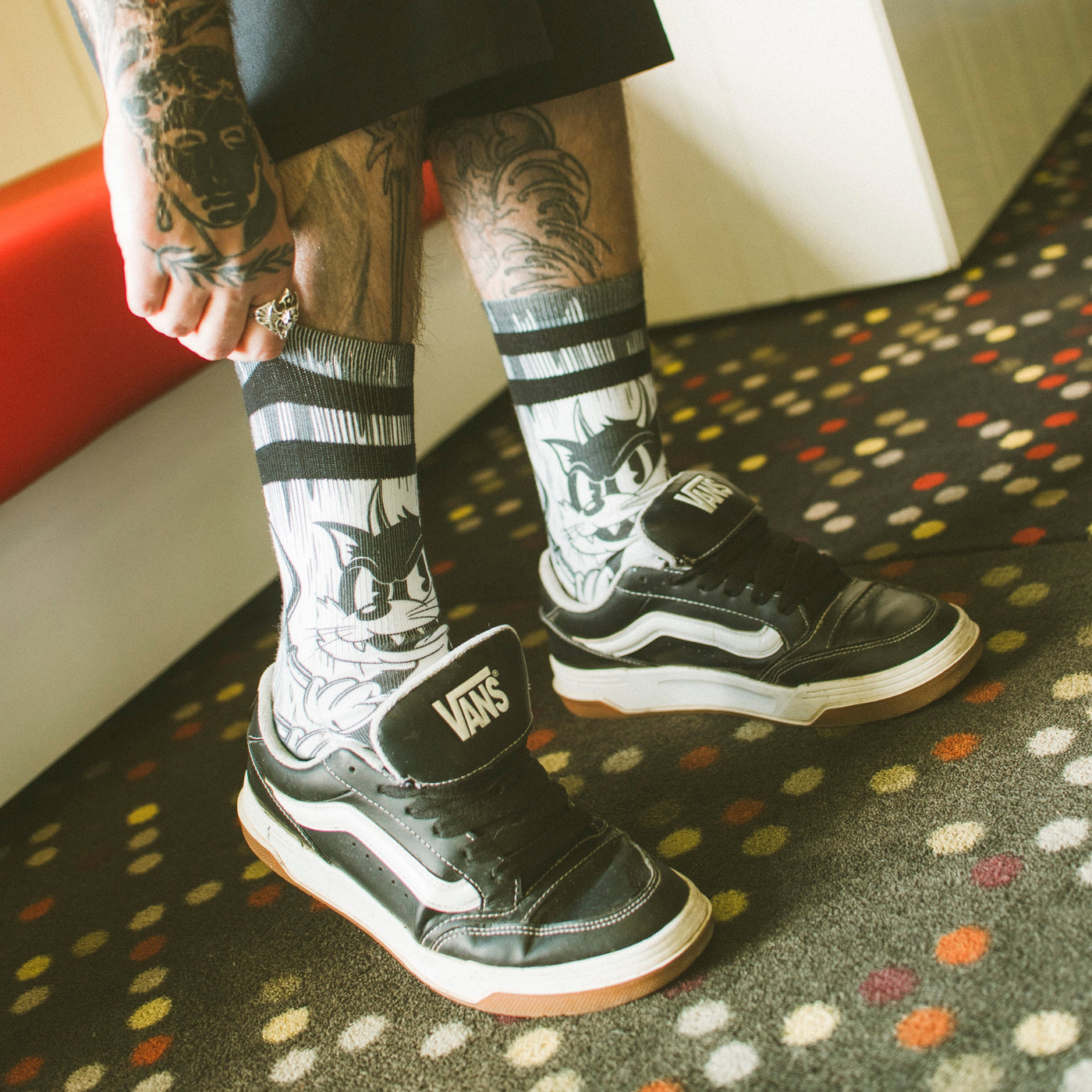 Evil Cat - Mid High - AmericanSocks