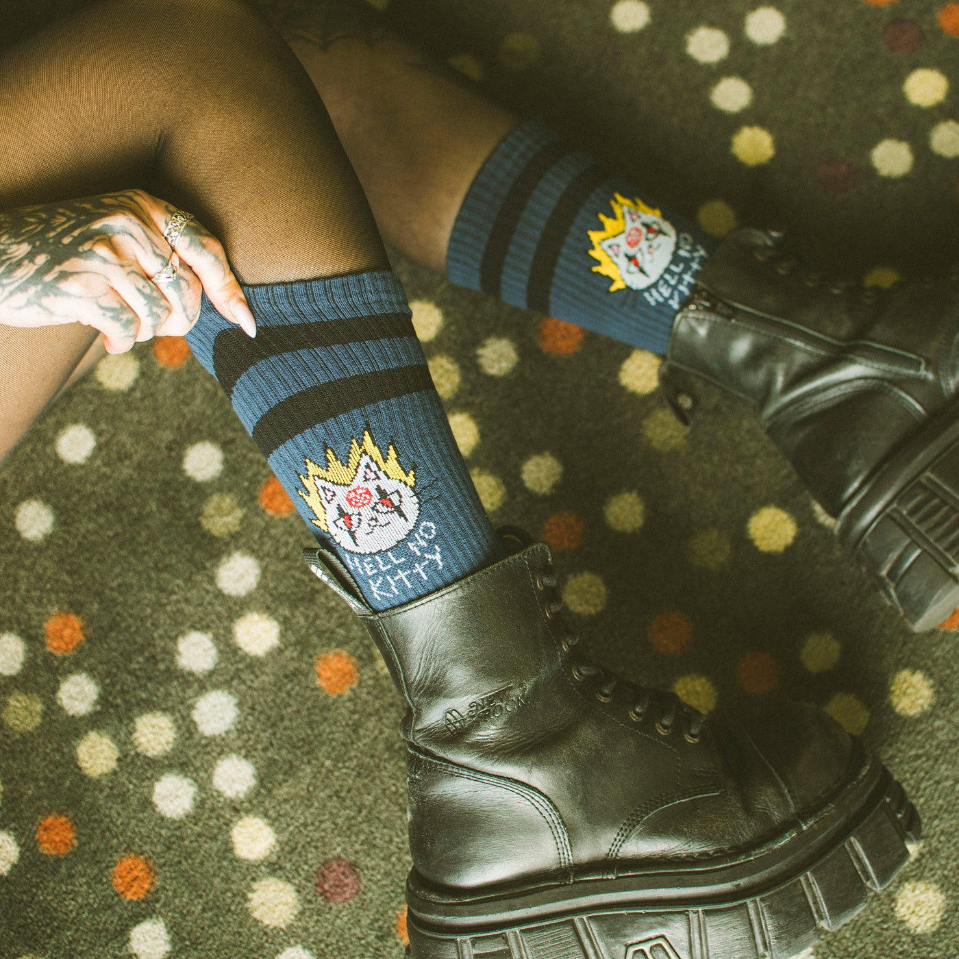 Hell no kitty - Mid High - AmericanSocks